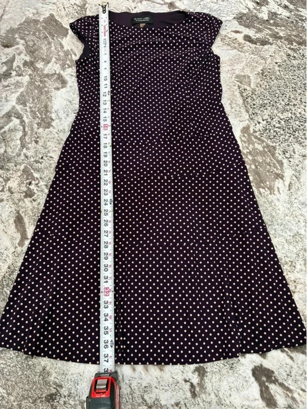 Black label women’s purple polkadotted dress